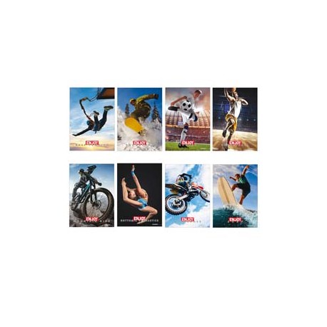 Maxiquaderno Enjoy Sport  - A4 - 1 rigo c/margine - 21 fogli - 80 gr - Blasetti
