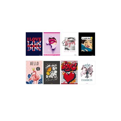 Maxiquaderno Teen Girl  - A4 - 1 rigo - c/margine - 20+1 fogli - 80 gr - Blasetti