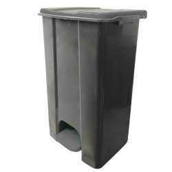 Contenitore mobile Ecoconti - a pedale - 80 L - plastica riciclata - grigio - Medial