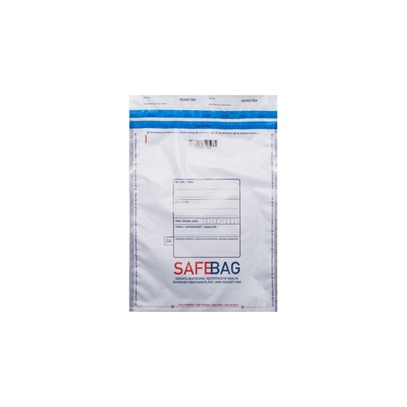 Sacchetti di sicurezza Safe Bag - per corrieri - C3 - 32,1 x 47 + 4 cm - PE - bianco - Bong Packaging - conf. 100 pezzi