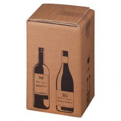 Scatola Wine Pack - per 4 bottiglie - 21,2 x 20,4 x 36,8 cm - Bong Packaging - conf. 10 pezzi