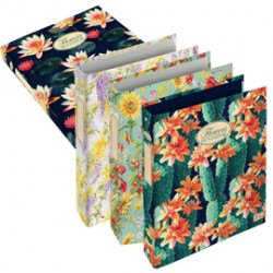 Raccoglitore Nature Flowers - A5 - 18,5 x 22 cm - 4 anelli - dorso 3 cm - Pigna