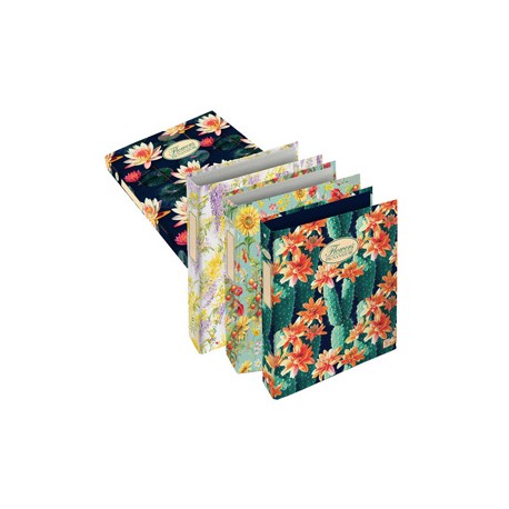 Raccoglitore Nature Flowers - 4 anelli - diametro 30 mm - 18,5 x 22 cm - Pigna