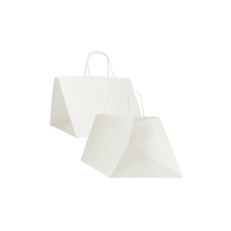 Shopper Surf Maxi - 34 x 34 x 25 cm - carta kraft - bianco - Mainetti Bags - conf. 15 pezzi