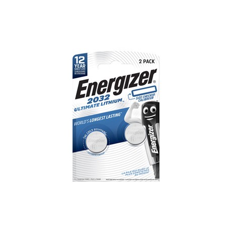 Pila CR2032 Ultimate Lithium - 3 V - Energizer - blister 2 pezzi