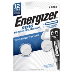 Micropila CR2016 - 3V - a pastiglia - Ultimate Lithium - Energizer - blister 2 pezzi