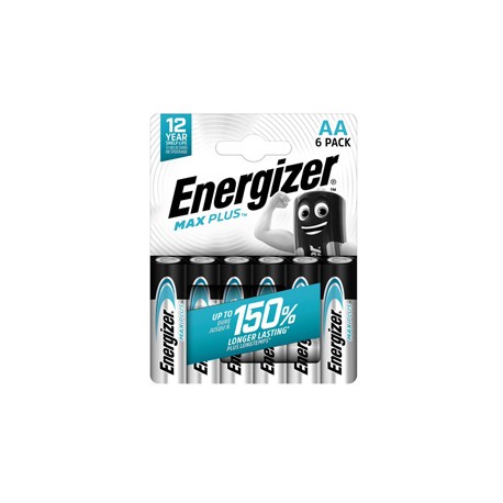 Pila alcalina AA Max Plus - 1,5 V - Energizer - blister 6 pezzi