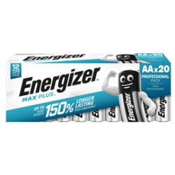 Pila alcalina AA Max Plus E91 - DP20 60/120 - 1,5 V - Energizer - conf. 20 pezzi