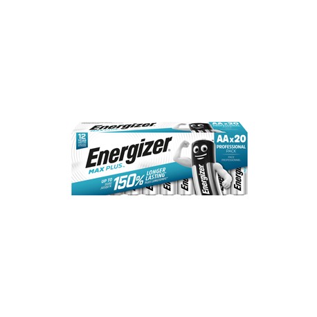 Pila alcalina AA Max Plus E91 - DP20 60/120 - 1,5 V - Energizer - conf. 20 pezzi