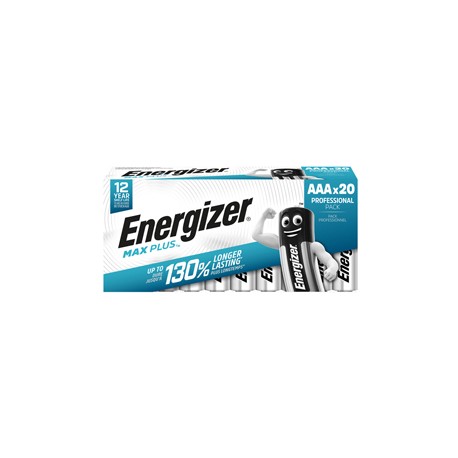 Pila alcalina AAA Max Plus E92 - DP20 60/120 - 1,5 V - Energizer - conf. 20 pezzi