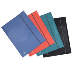 Cartella 3 lembi Osmos - 24 x 33 cm - dorso 1 cm - PP - colori assortiti - Favorit