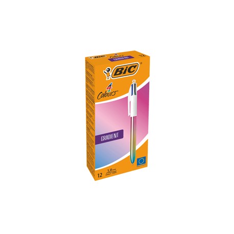Penna a sfera scatto multifunzione 4 Colours Gradient - 1.0 mm - Bic - conf. 12 pezzi