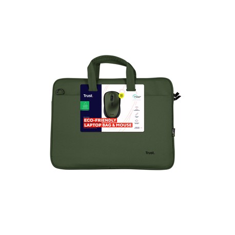 Borsa per laptop - Bologna - con mouse - da 16 " - verde - Trust