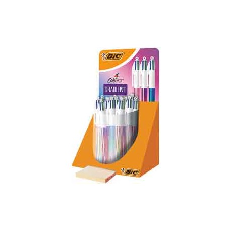 Penna a sfera scatto multifunzione 4 Colours Gradient - colori assortiti - Bic - expo 30 pezzi