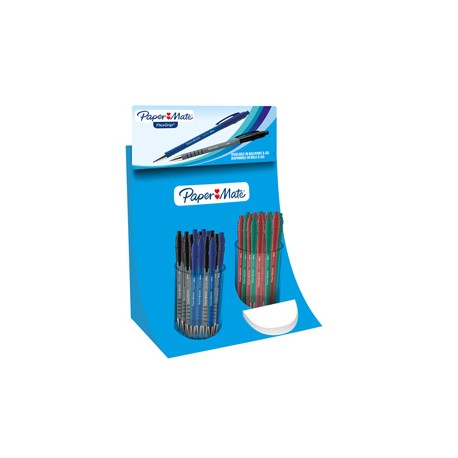 Penna a sfera a scatto Flexgrip Ultra - punta 1,0 mm - colori assortiti - Papermate - expo 96 pezzi