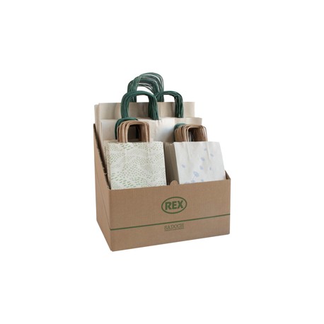Espositore shopper Carta Erba - formati assortiti - Rex Sadoch - expo 100 pezzi