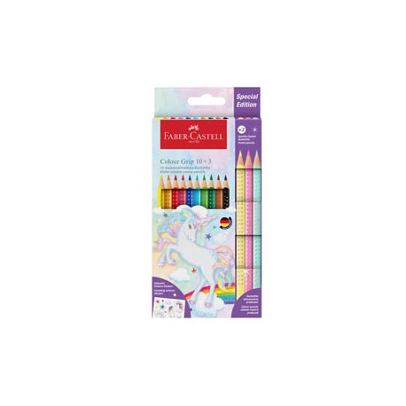 Astuccio 10+3 matite Colour Grip colori assortiti Faber Castell