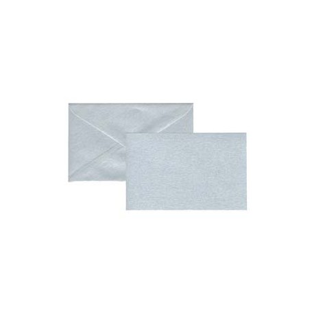 Biglietto natale neutro - con busta - 9 x 14 cm - argento - Rex Sadoch