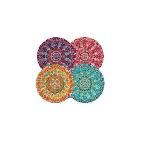 Piatto Mandala - diametro 20 cm - carta - Big Party - conf. 8 pezzi