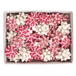 Stelle di nastro carta erba - 15 mm x diam. 6,5 cm - fantasie assortite natale - Brizzolari - conf. 50 pezzi