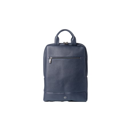 Zaino slim Gate Trended - 28 x 38 x 10 cm - ecopelle - blu - In Tempo