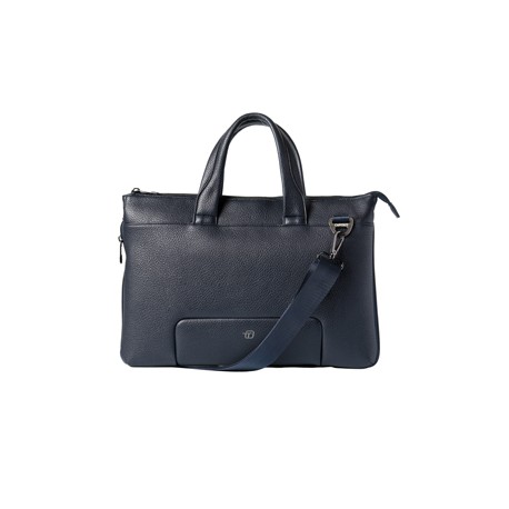 Borsa espandibile Gate Trended - con manici - 41 x 30 x 7 cm - ecopelle - blu - In Tempo