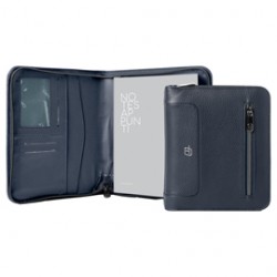 Portablocco Gate Trended - 19 x 23 cm - f.to utile A5 - ecopelle - blu - In Tempo