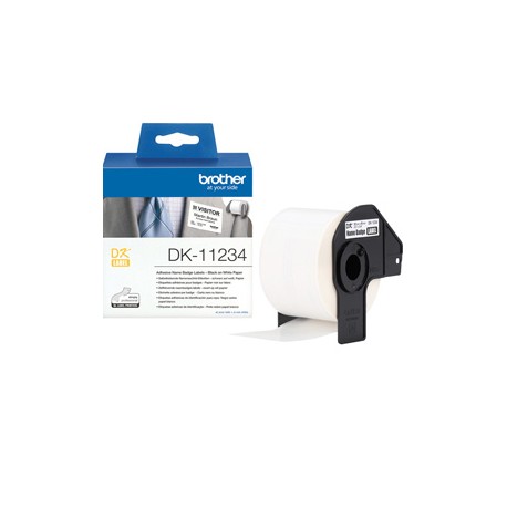 Brother - Rotolo 260 etichette/badge per tessuti - 86 x 60 mm - DK-11234