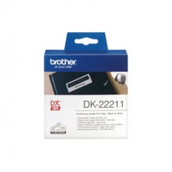 Brother - Nastro adesivo - in pellicola - Nero/Bianco - 29mm x 15,24mt - DK-22211