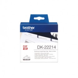 Brother - Rotolo etichetta continua - Nero/Bianco - 12mm x 30,48mt - DK22214