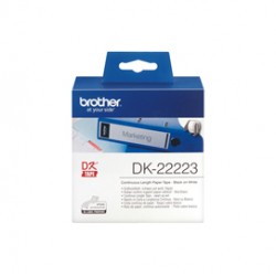 Brother - Rotolo etichetta continua - carta adesiva - Nero/Bianco -  50mm x 30,48mt - DK-22223