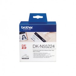 Brother - Rotolo nastro - in carta non adesiva - Nero/Bianco - 54mm x 30,48mt - DK-N55224