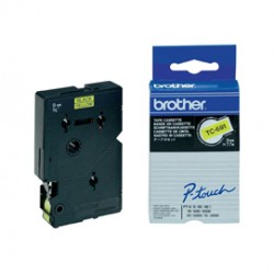 Brother - Nastro -  Nero/Giallo - TC691 - 9mm x7,7mt