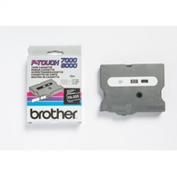 Brother - Nastro -  Bianco/Nero - TX335 - 12mm x15mt