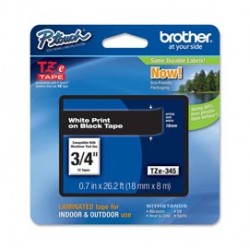 Brother - Nastro -  Bianco/Nero - TZE345 - 18mm x 8mt