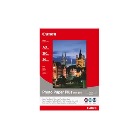 Canon - Carta fotografica Plus Semi-Gloss satinata SG-201 - A3 - 20 Fg - 260gr - 1686B026