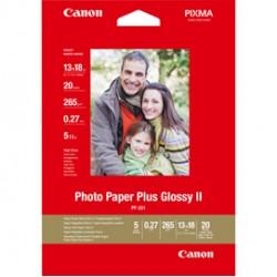 Canon - Carta fotografia lucida PP-201 II Plus - 5 x 7 " - 20 Fogli - 2311B018