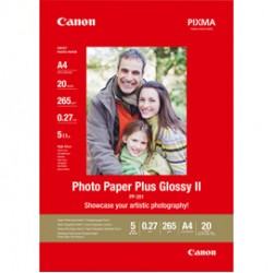 Canon - Carta fotografica Plus Glossy II PP-201 - A4 - 20 Fg - 265gr - 2311B019