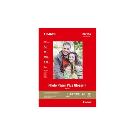 Canon - Carta fotografica Plus Glossy II PP-201 - A3 - 20 Fg - 265gr - 2311B020