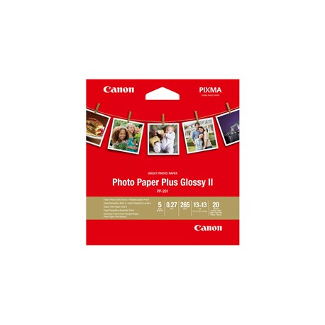 Canon - Carta fotografica Plus Glossy II PP-201 - 5 x 5 " - 20 Fogli - 2311B060