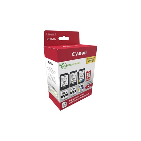 Canon Cartuccia Ink PG-545XLx2/CL-546XL+Conf. Fogli