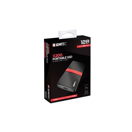 Emtec - SSD 3.1 Gen X200 Portable - ECSSD128GX200 - 128GB