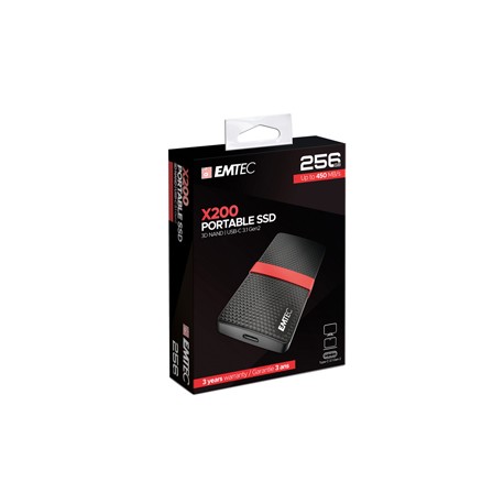 Emtec -SSD 3.1 Gen2 X200 Portable - ECSSD256GX200 - 256GB