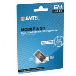 Emtec - Dual USB3.2 T260 - Type-C - ECMMD64GT263C - 64GB
