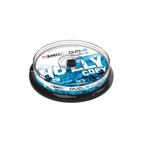 Emtec - DVD+R - registrabile, 4,7GB, 16x spindle - conf. 10 pz