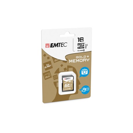 Emtec - SDHC Class 10 Gold + - ECMSD16GHC10GP - 16GB