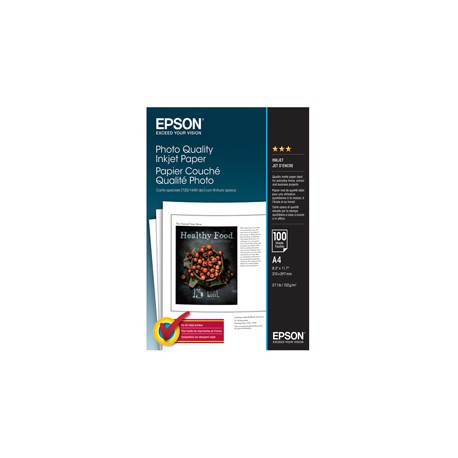 Epson - Photo Quality Inkjet Paper - A4 - 100 Fogli - C13S041061