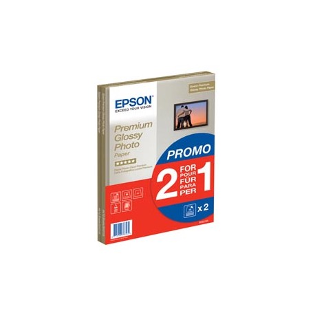 Epson - Premium Glossy Photo Paper - A4 - 2x 15 Fogli - C13S042169