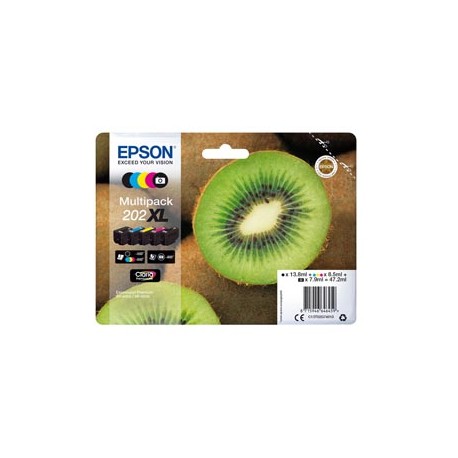 Epson - Multipack Cartuccia ink - 202XL - C/M/Y/K/K PH - C13T02G74010 - C/M/Y 8,5ml cad - K 13,8ml - K PH 7,9ml