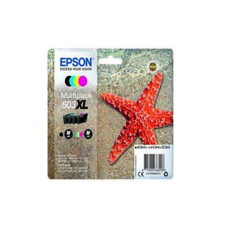 Epson - Multipack Cartucce Ink - 603XL - C/M/Y/K - C13T03A64010 - C/M/Y 4ml cad / K 8,9ml